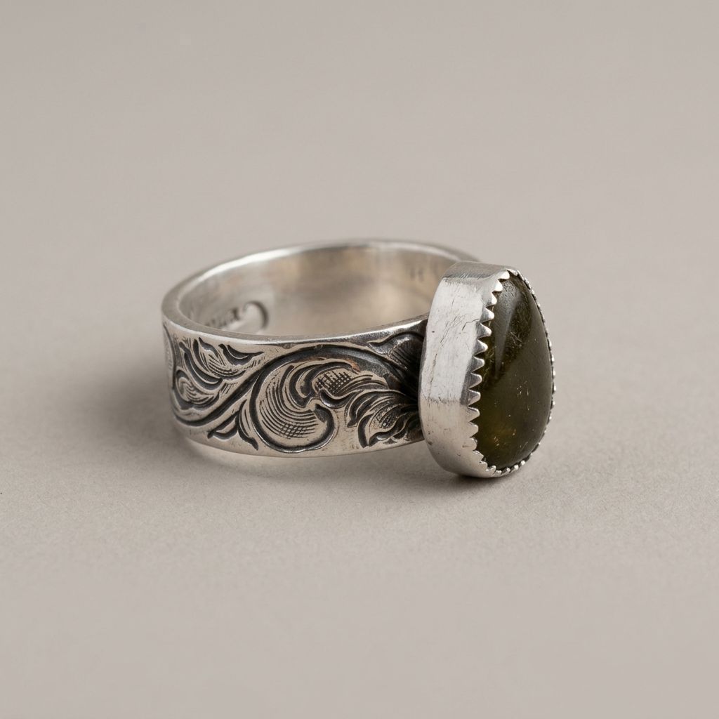 Teardrop turquoise ring